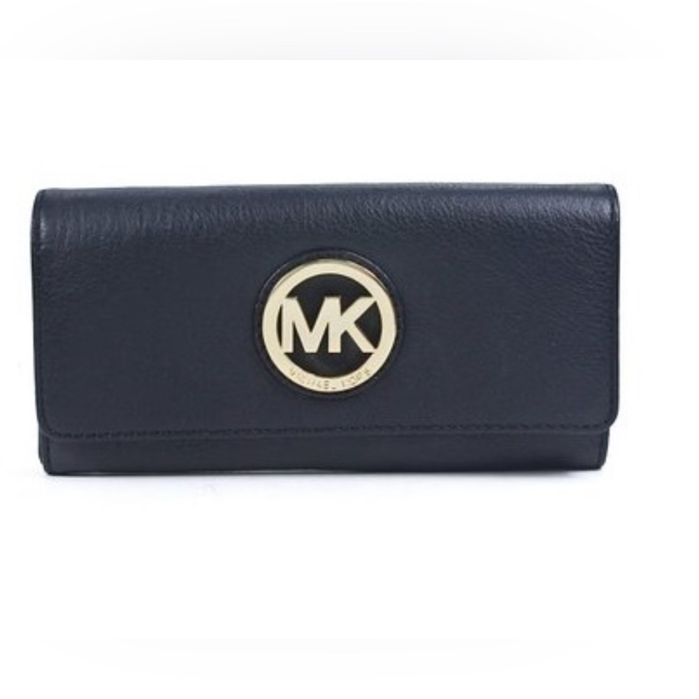 Michael Kors Black Pebbled Leather Wallet